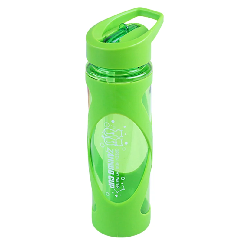 Green Hoomall 580 мл Спортивная бутылка для воды, походные портативные бутылки, космическая посуда для напитков, бутылки, анти-Горячая герметичная пластиковая бутылка для напитков - Цвет: Green