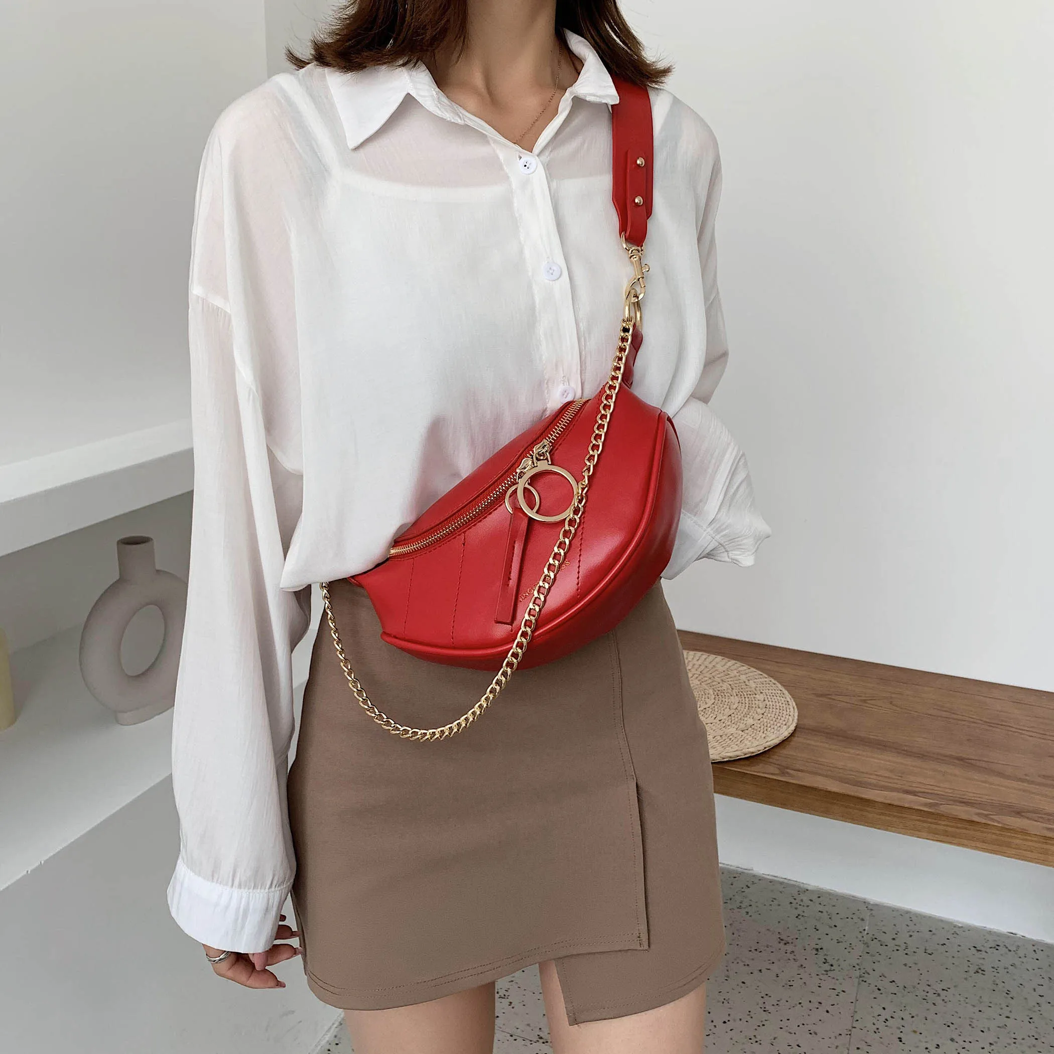 Одноцветные качественные сумки через плечо из искусственной кожи для женщин 2021