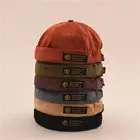 Винтажная Вельветовая шапка, модная Регулируемая шапка Docker Beanie, Рыбацкая шапка, купольная шапка для женщин и мужчин, шапка без козырька в стиле хип-хоп