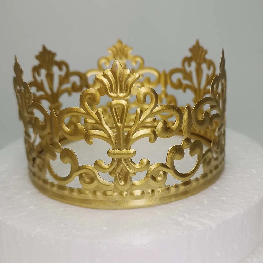 Золотая Корона торт маленький золотой свадебный Топ принцесса день рождения