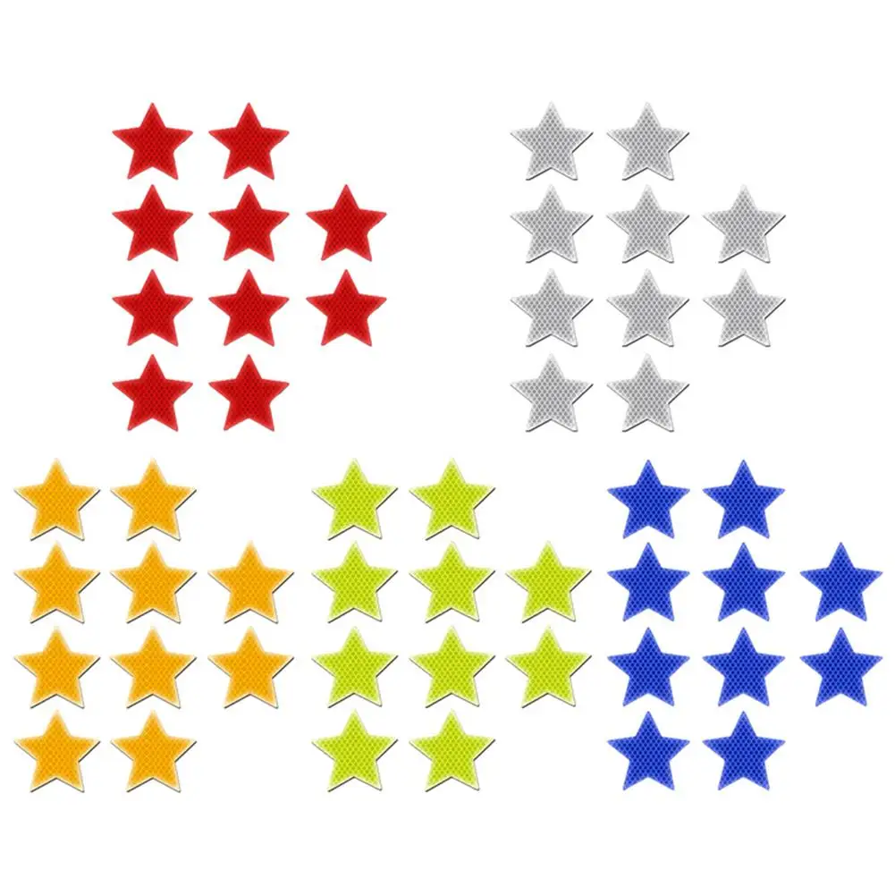 

50Pcs Car Door Stickers Universal Safety Warning Mark High Reflective Tape Car Driving Safety Reflective Strips Waterproof 6x6cm
