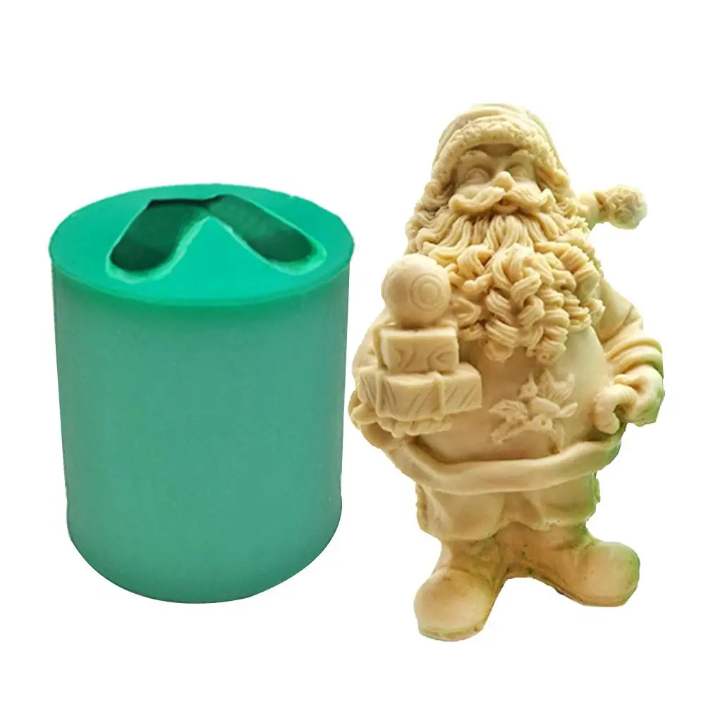 

Christmas Santa Resin Mold 3D Claus Candle Mold DIY Resin,Clay Crafts Mould Pudding Santa Claus Silicone Mold for DIY Figurine