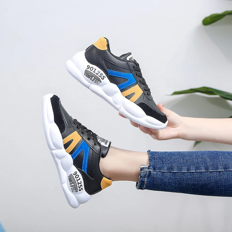 

Женские кроссовки спортивные, толстая подошва, дышащие, для бега, повседневная обувь