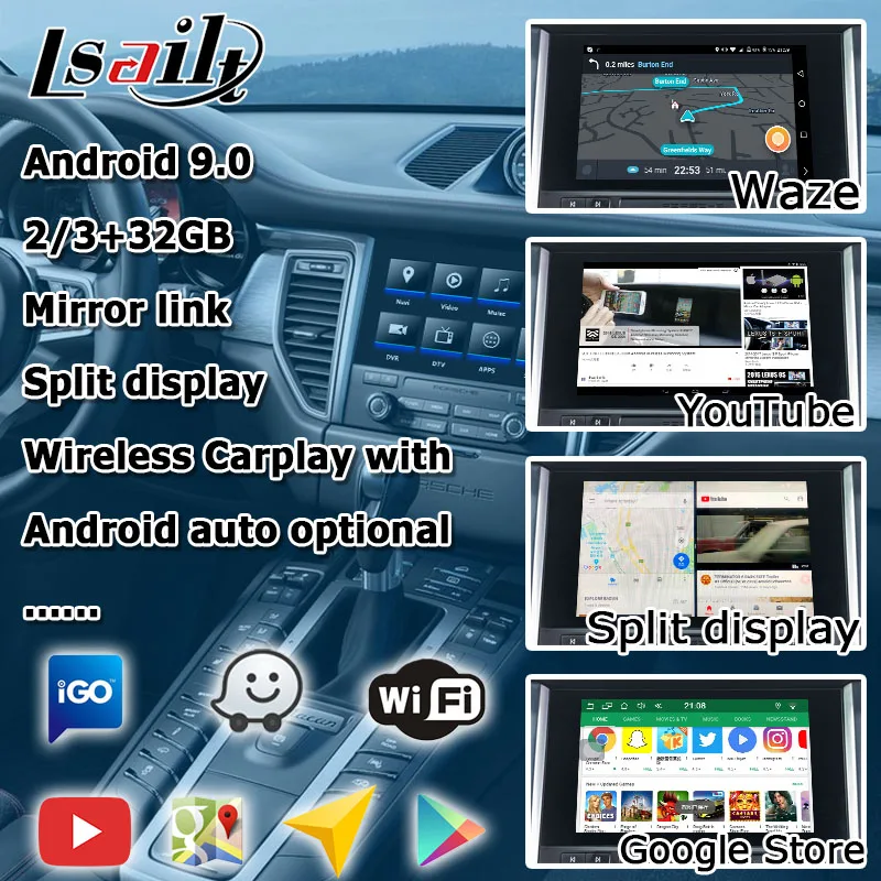 Интерфейсная коробка для Android / carplay Porsche Macan PCM 4 0 2016-2017 интерфейсная видео