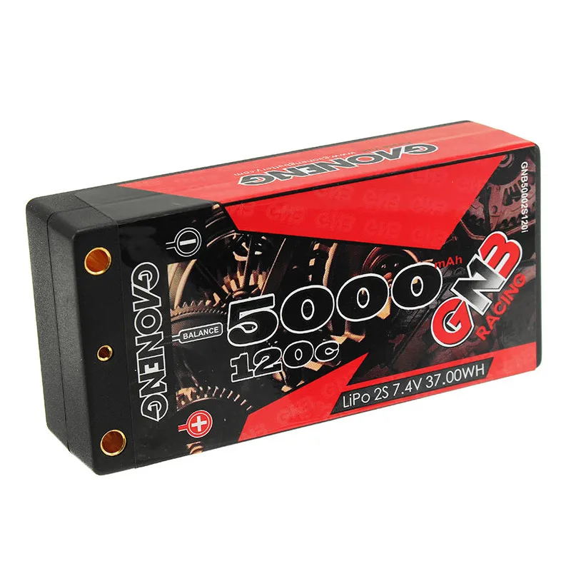 Gaoneng GNB 5000mAh 2S 7 4 V 120C/240C Hardcase короткошерстная LiPo батарея 0 мм Deans вилка для 1/10 RC