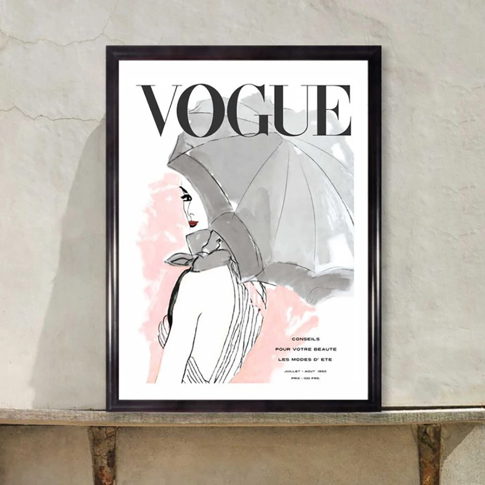 Картина на холсте украшение салон Vogue Женская принты и Плакаты Wall Art девушки
