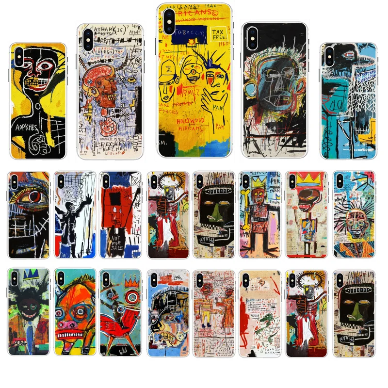 

Jean Michel Basquiat Art Graffiti Phone Case For iphone 11 Pro Max Case For iphone 13 Pro Max 12 XS MAX XR SE2 8 7 Plus X