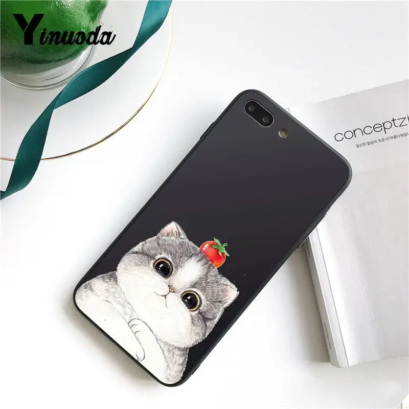 Yinuoda милый Французский бульдог мультфильм собака и кошка силиконовый чехол для