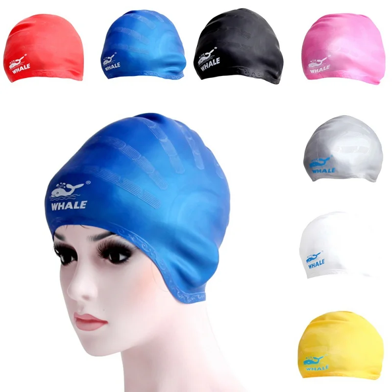

Silicone Swimming Cap Ear Protection Waterproof Diving Solid Color Swimming Cap Silicone Swimming Cap