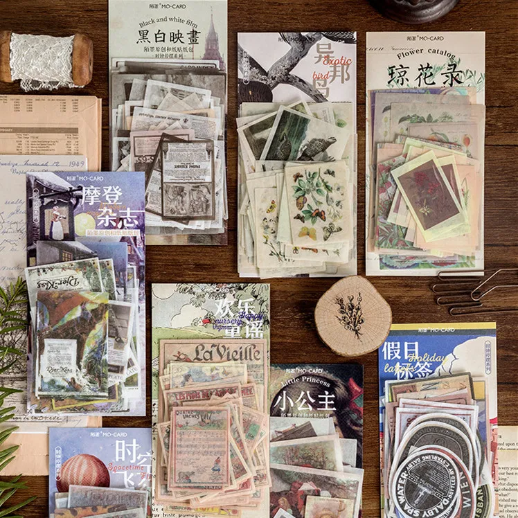 60 шт. бумажные наклейки в виде скрапбукинга|Канцелярские наклейки| |