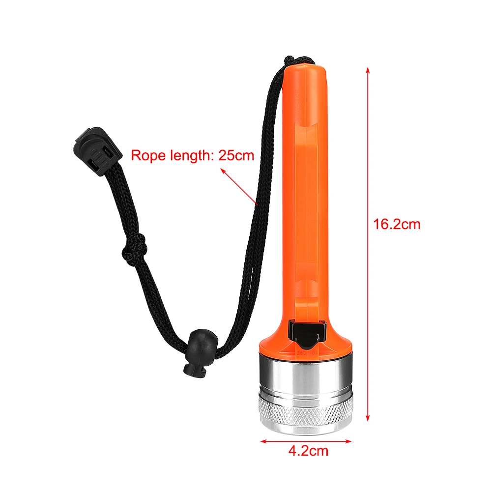 Светодиодный водонепроницаемый подводный фонарик T6 для дайвинга фонарь с тремя