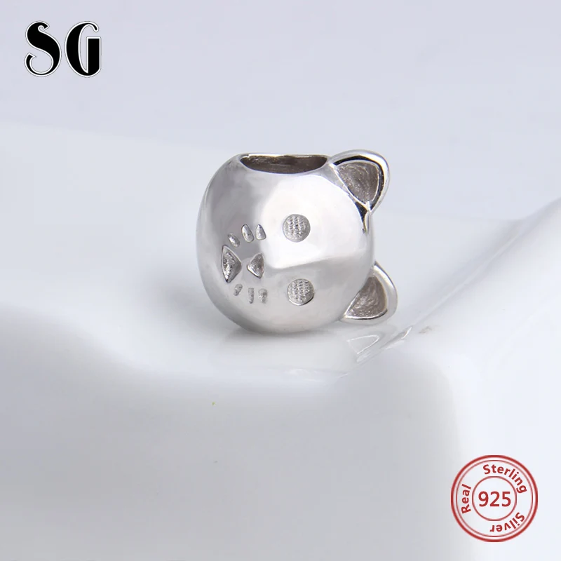 2017 New Style 925 Silver Original Animal Cat Charm Bead Fit Authentic Europe Bracelets DIY Jewelry Woman Gifts | Украшения и