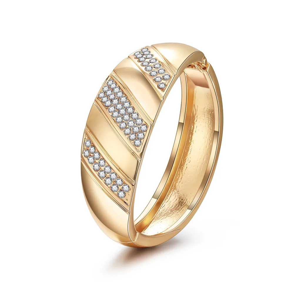 Женские браслеты Anke Store модные ювелирные изделия простой дизайн стразы позолота