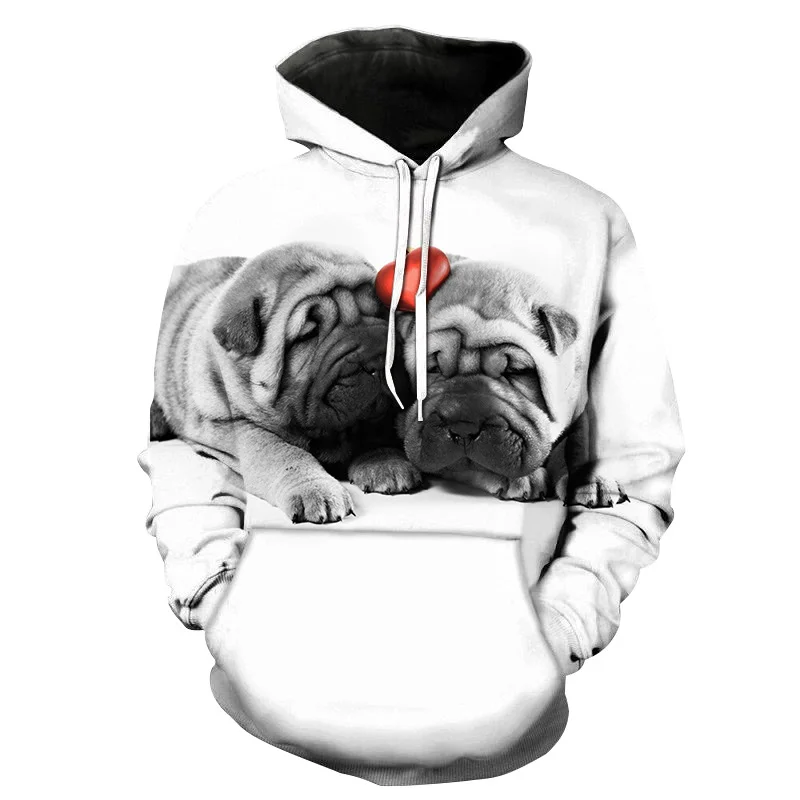 

Художественная Спортивная одежда для отдыха в стиле Харадзюку, худи с 3D принтом животных, свитшоты для мужчин и женщин, новые уличные топы с ...