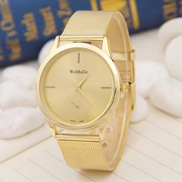 fashion luxury womens watches simplicity mens watches ultra thin watch stainless steel mesh belt branded golden sports watch