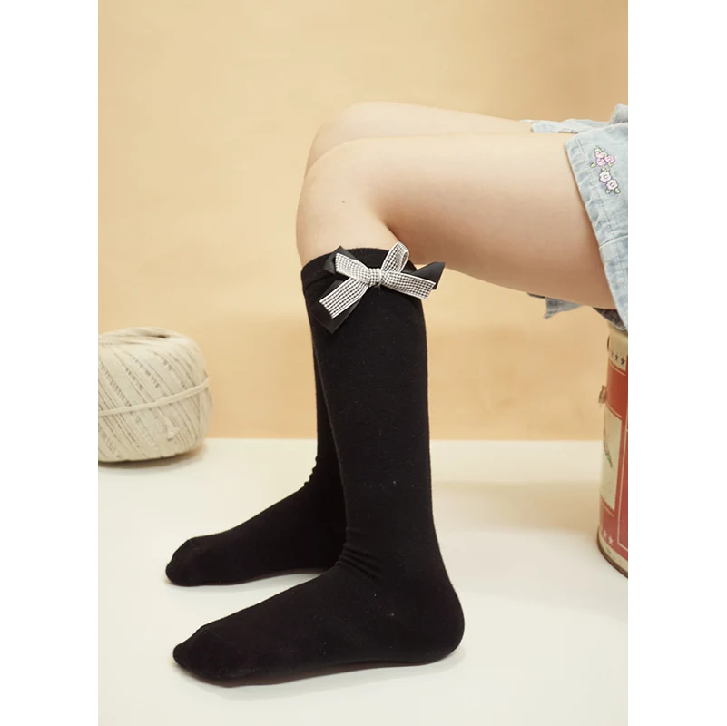 

Girl Socks Princess Children's Knee Socks Cotton New Bow-knot Korean Version Knee High Long Tube Kids Dance Socks 3-10 Years Old