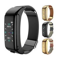 2 in 1 smart bluetooth headset bracelet heart rate health monitoring smart watch b6 bluetooth earphone bracelet wristband