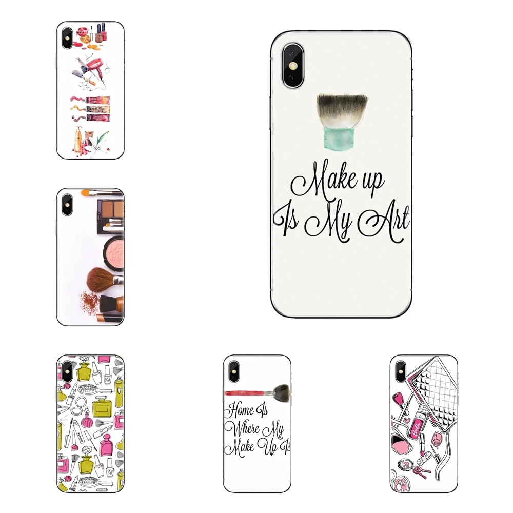 Инструменты набор для макияжа губная помада красивой девушки чехлы из ТПУ Samsung