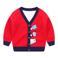 autumn and winter new toddler boy knitted sweater baby cardigan cartoon christmas sweater baby boy clothes