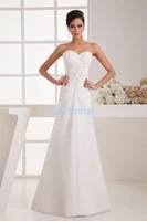 free shipping 2016 formal dresses new design hot sale brides maid dress beading custom sizecolor white chiffon bridesmaid dress