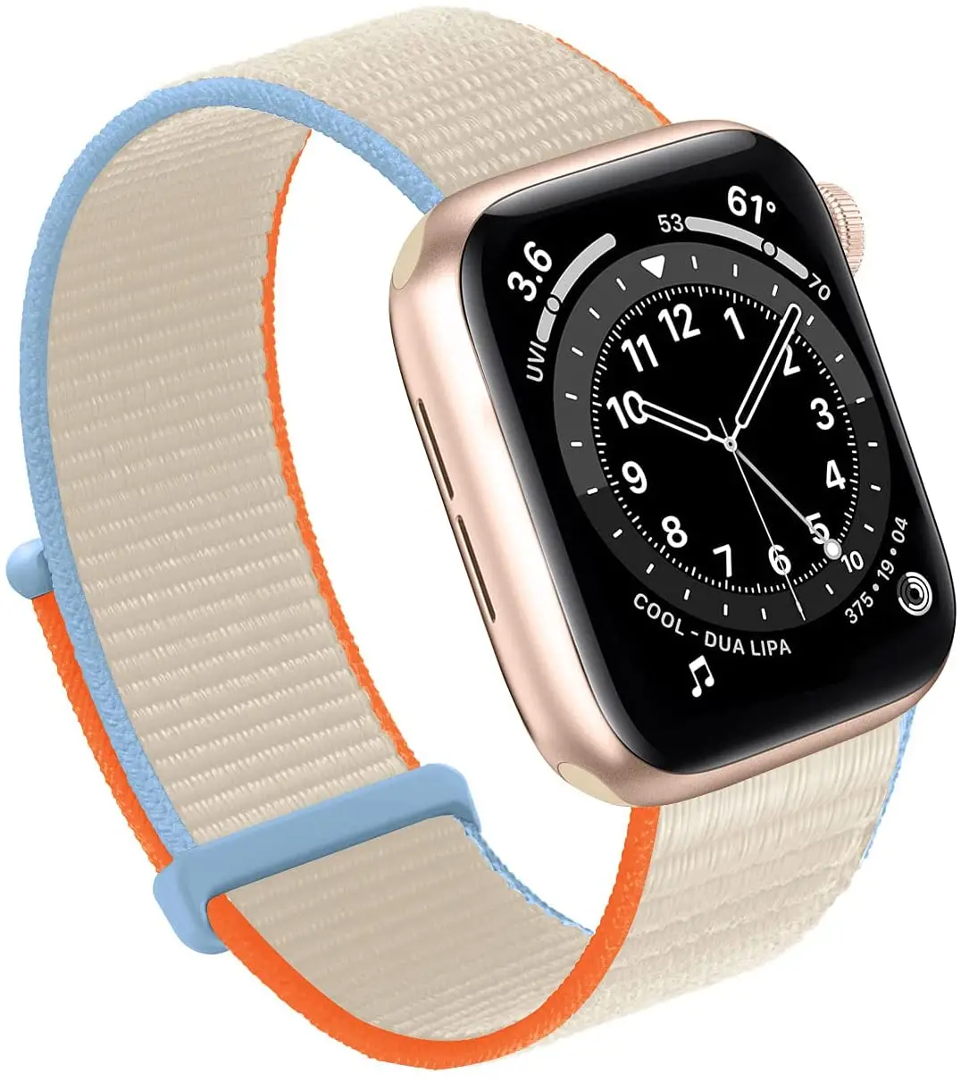 

Ремешок нейлоновый для apple watch band 44 мм 40 мм 42 мм 38 мм 40 44 мм, аксессуары для умных часов Solo Loop, iWatch Series 3 4 5 6 7 se