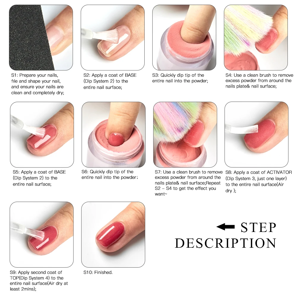 

Mtssii 8Pcs/Set Dipping Nail Powder Set Nude Pink Series Holographics Dip System Powder Dust Natural Dry Nail Art Decorations