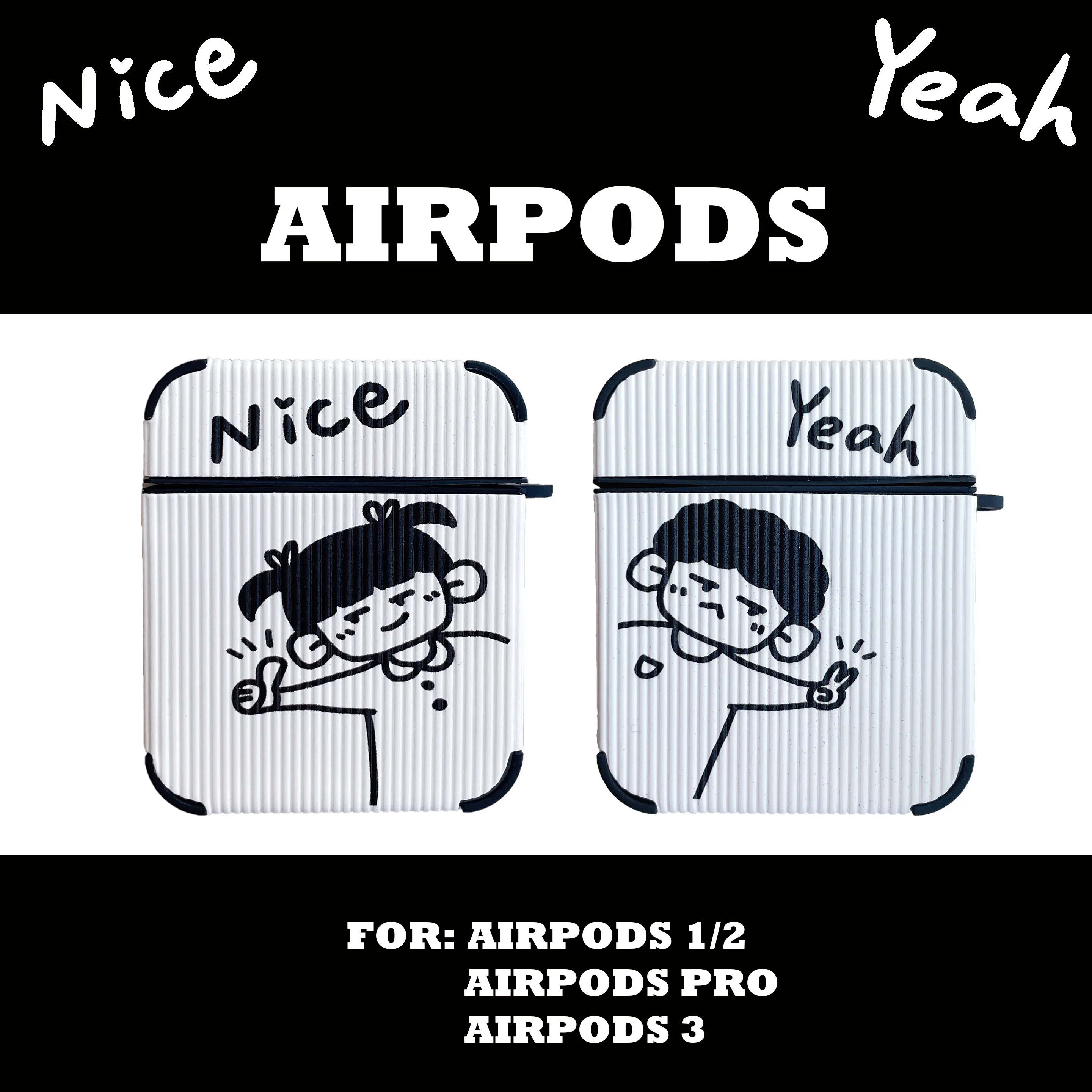 

AirPods 3 Case For AirPods 1 2 Pro Charging Wireless Bluetooth Earphone Soft Silicon Cover 3D Cute Couple Boy Girl