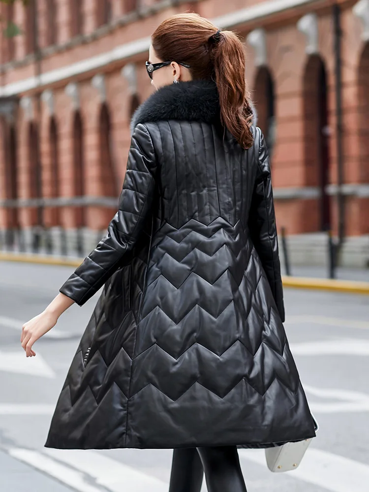 Женская куртка из овечьей кожи осенне-зимняя женская верхняя одежда натуральной