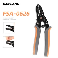 FSA-0626 Multifunctional Wire Stripping Plier With Cable Cutter Φ0.6-2.6mm (20-10AMG)  Mini Hand Tools With Shear Function