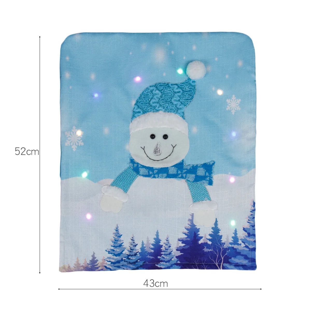 

2021 New Christmas Luminous Illuminated Santa Snowman Chair Cover Stool Cover Christmas Decoration Chair Cover Home Decoration