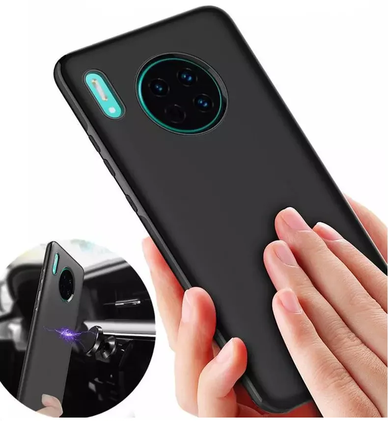 Магнитный автомобильный чехол-держатель для huawei mate 30/mate 30 pro, ТПУ силиконовый Магнитный чехол для huawei P30 Lite и металлическая пластина