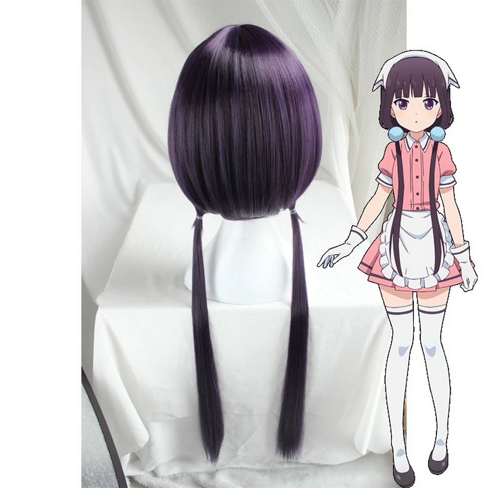 Длинные прямые термостойкие синтетические волосы 95 см аниме Blend S Maika Sakuranomiya