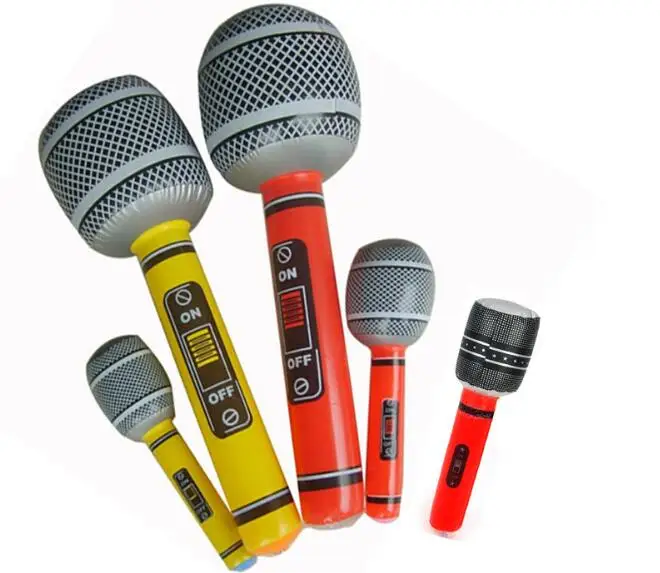 2 шт. Забавный надувной микрофон, игрушка, пение, день рождения, дискотека, вечерние игрушки, подарок для детей, вечерние товары, случайный цвет
