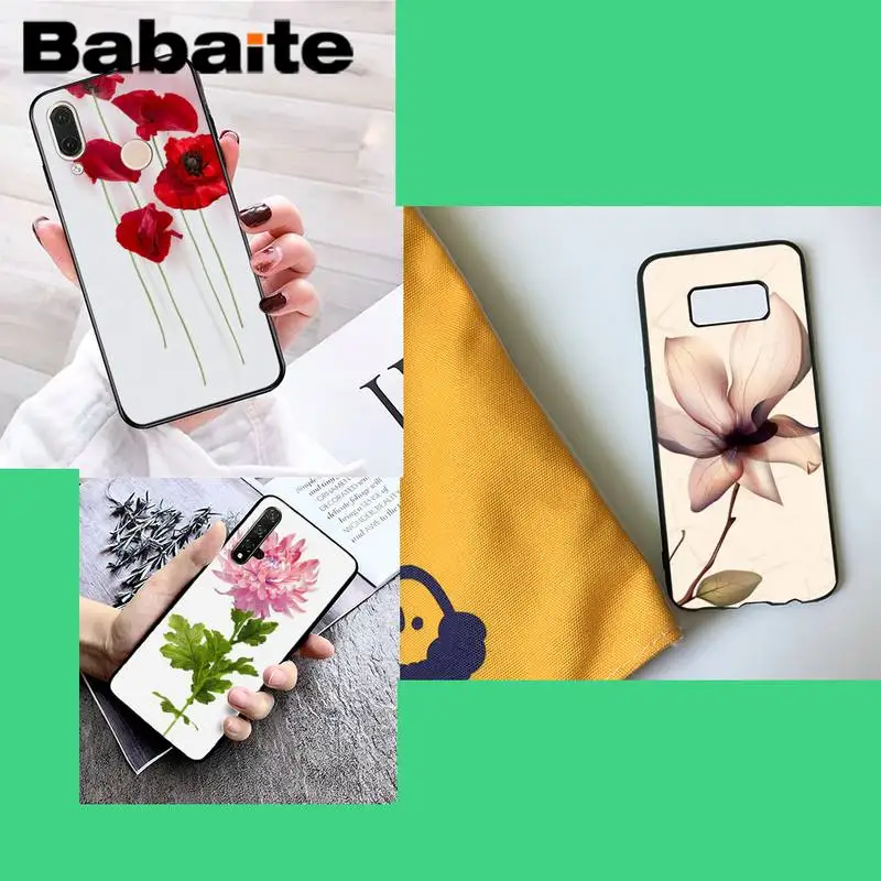 

Babaite Simple Flower DIY Luxury Phone Case for samsunga30 s 40 s8 20 huaweinova7pro 8x p30lite honor 10i redminote8pro