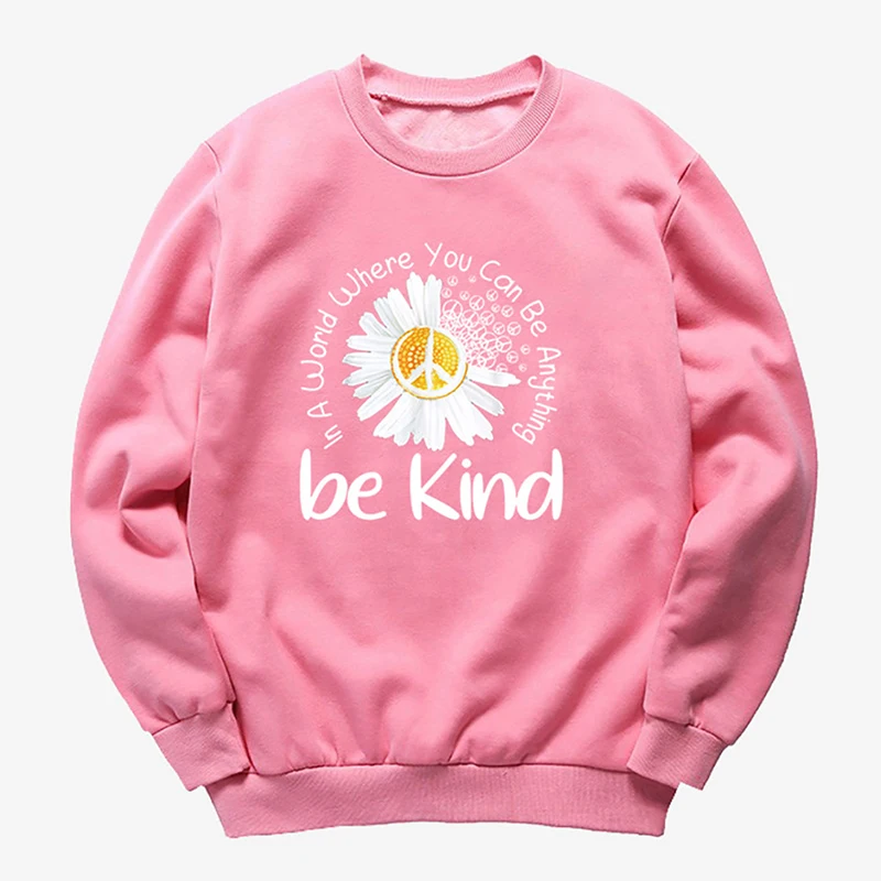 2020 Little Daisy Hoodies Women Casual Flower Printed Loose Sweatshirt Long Sleeve Pullover Sweatshirts 300 Full Polyester