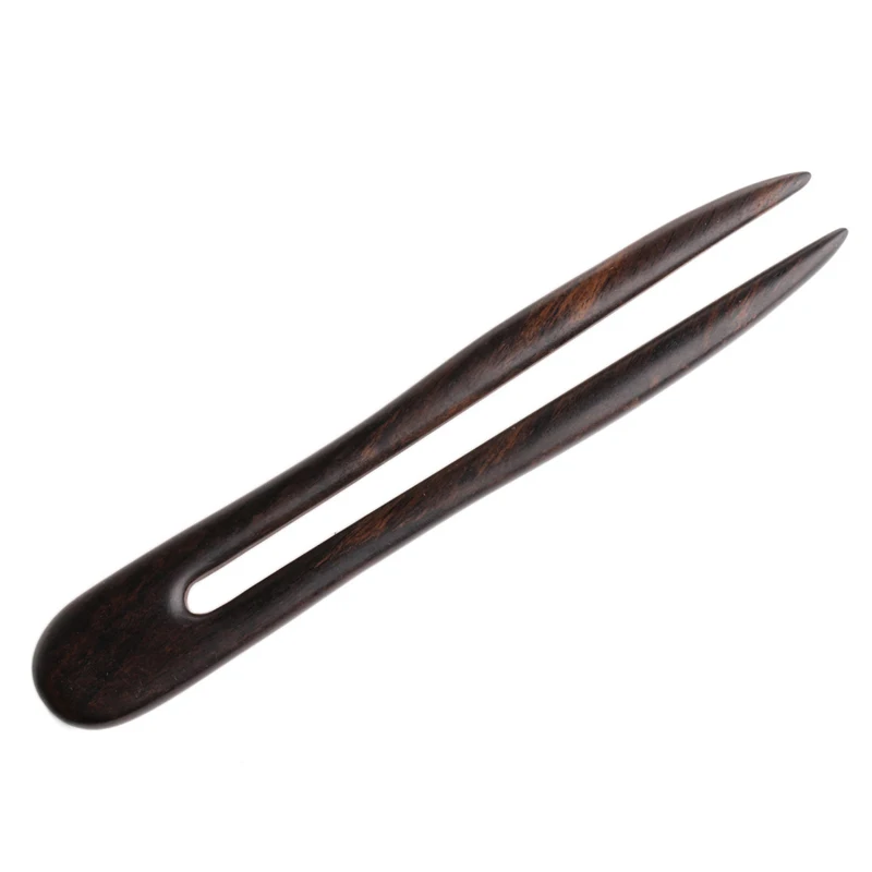 

Women Wooden Hair Stick Pin Handmade Carved Wood Black Vintage Hair Accessories