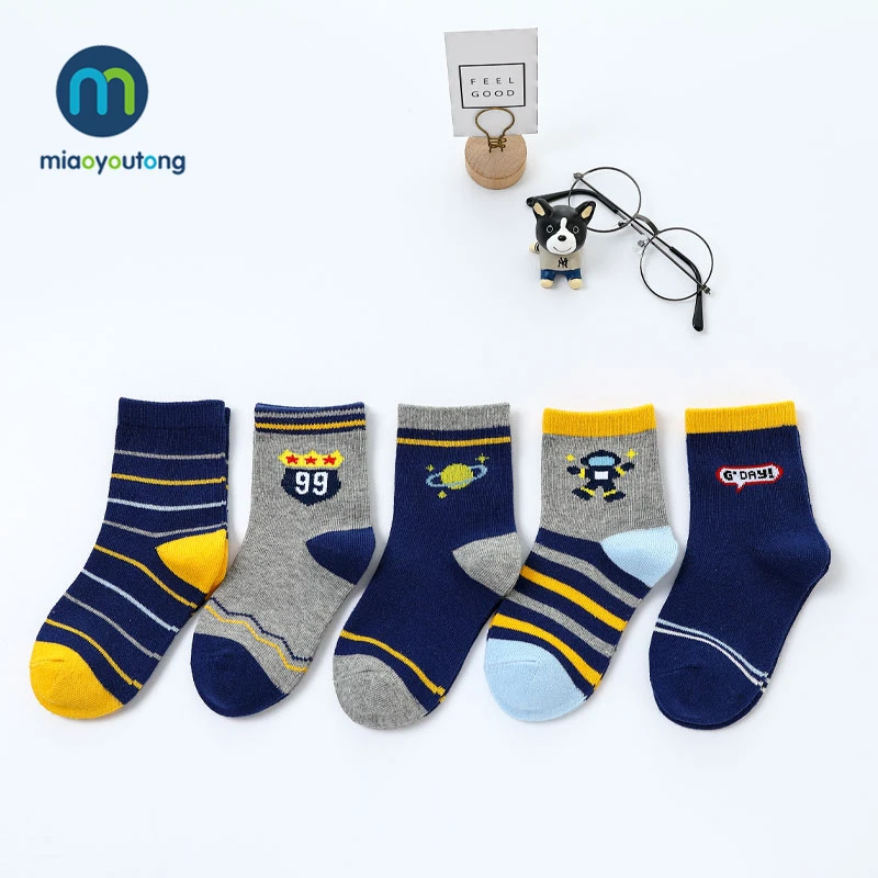 

Носки детские мягкие хлопковые Miaoyoutong для новорожденных, 5 парт/лот