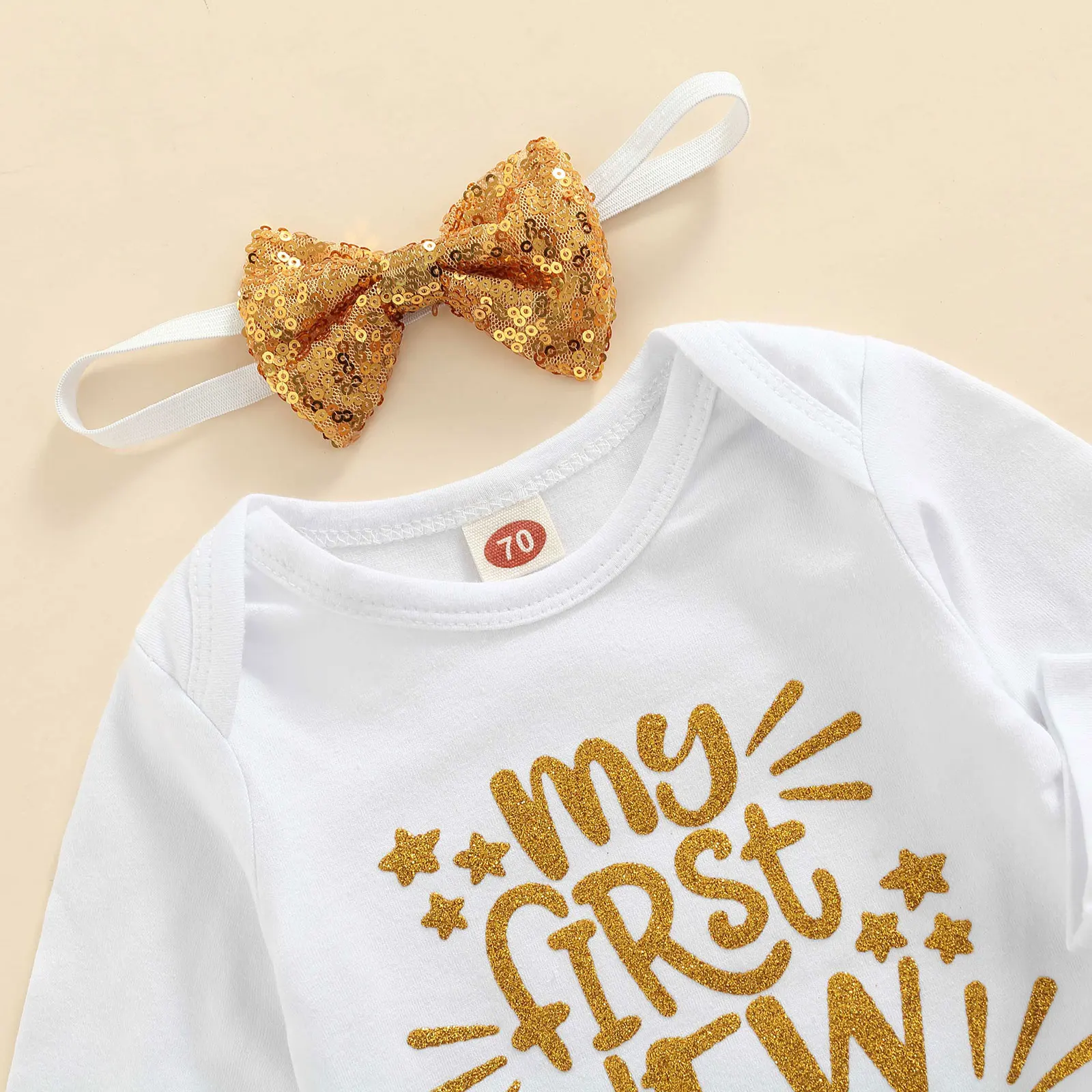 2 шт. Детский комбинезон с длинным рукавом и надписью на возраст 0-12 месяцев