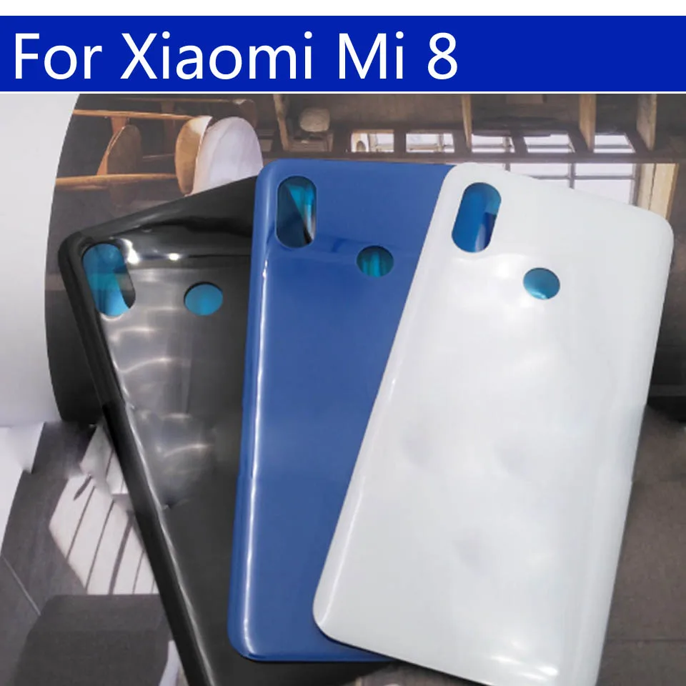 3D стеклянная задняя крышка батарейного отсека для Xiao mi 8 mi 8 M8 задняя крышка батарейного отсека чехол на заднюю крышку корпус замена корпуса