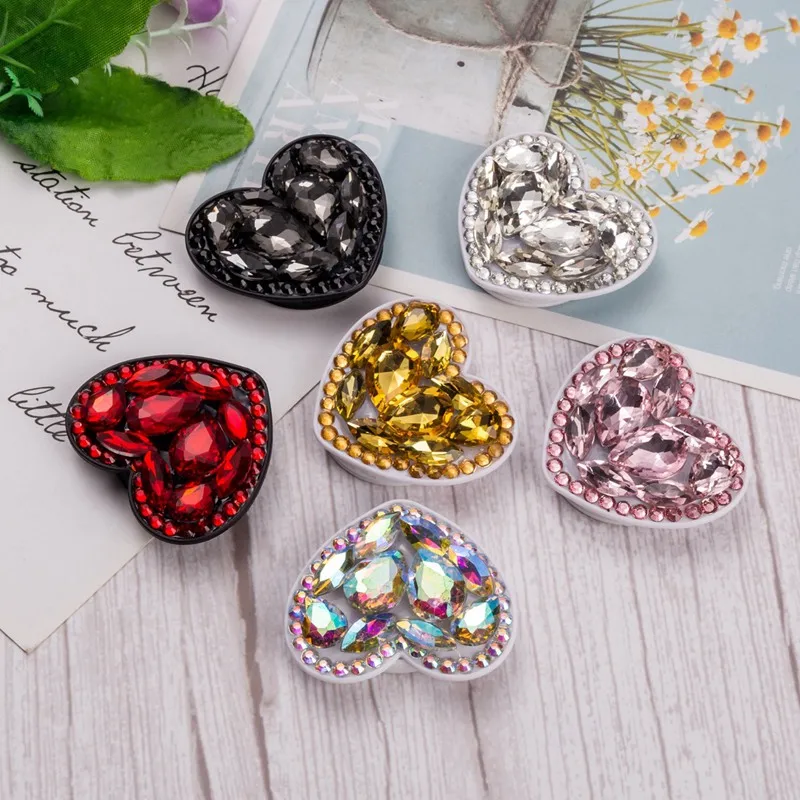 Сердце бриллиантовый многофункциональный держатель для телефона крепление