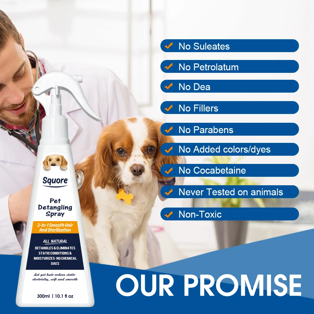 

Cat Dog Bath Shower Pet Hair Spray Detangling Spray 300ml Big Size No Wash Hair Spray for Pet Washing Hair Wash Shower Hot