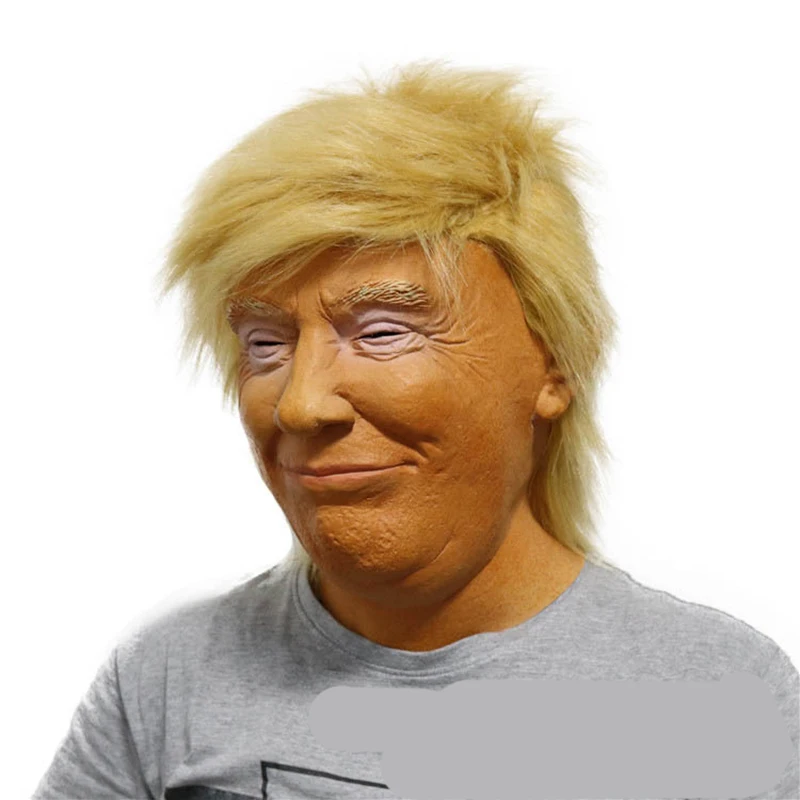 President Trang маска Трампа игрушки Косплей Трамп желтые волосы латексная шапка-маска Забавный персонаж маска вечерние Хэллоуин Cos игрушка подарок