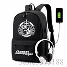 Аниме Danganronpa Юнко рюкзак для девочек и мальчиков USB зарядный рюкзак для подростков школьные сумки для мужчин и женщин, рюкзак для путешествий с отделением для лэптопа, Повседневное Mochila