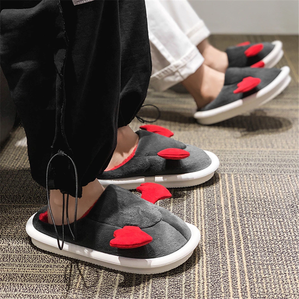 

2020 Winter Warm Soft Indoor Floor Slippers Women Men Couple Shoes Funny Animal Christmas Monster Demon Plush Home Cotton shoes