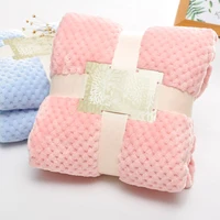 super soft solid color kids blanket pink blue fuzzy 3d plaid baby blanket sofa throw blanket pet blanket bed spread