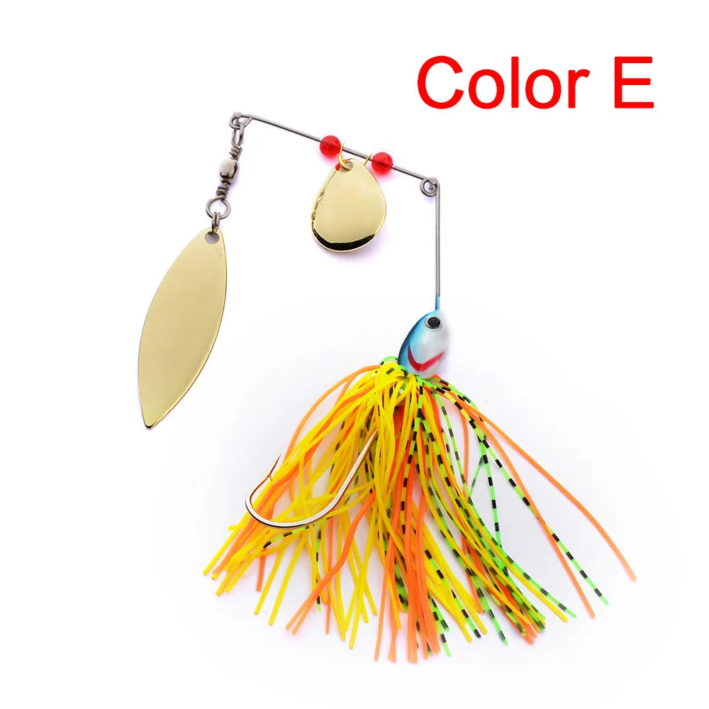 Около 15 18 г Спиннер Приманка Черный большой рот бас рыба металлическая приманка