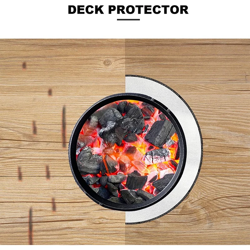 

36 Inch Fire Pit Mat,Grill Mat,Heat Resistant BBQ Fireproof Mat,Easy to Carry Outdoor Protect Deck,Backyard Campsite