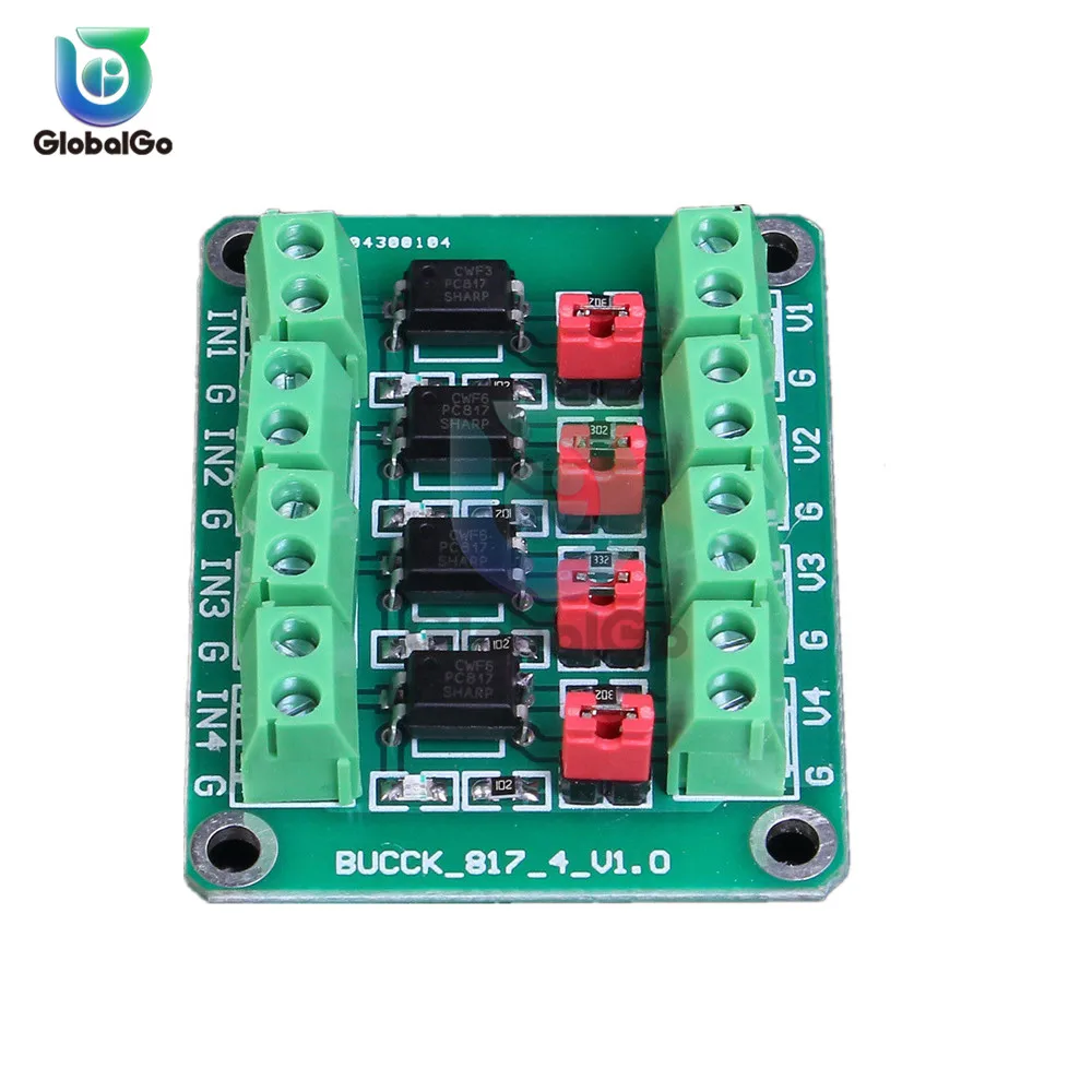 PC817 4 канала Напряжение переключатель конвертер адаптер модуль 3 6-30V драйвера