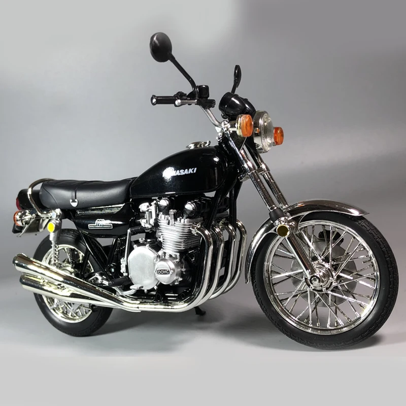 Имитация 1:12 Kawasaki 750 классический японский мотоцикл литье под давлением моделирование дисплей Модель мальчик рождественские подарки