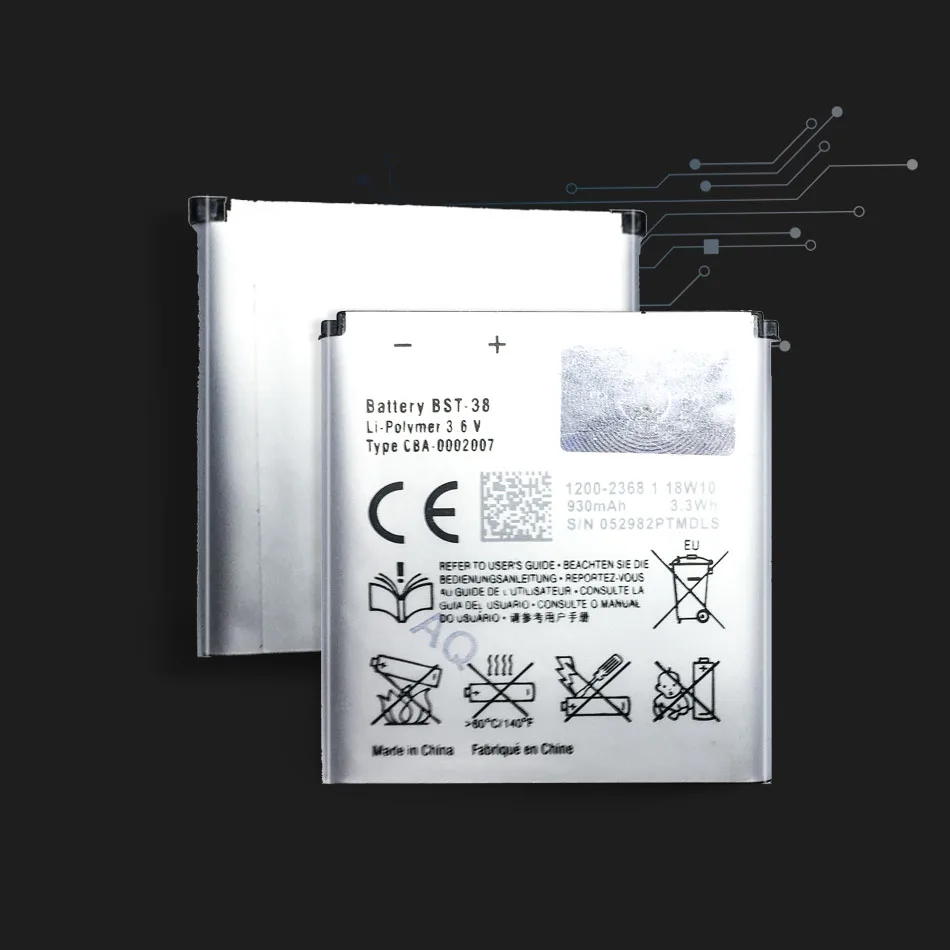 BST 38 аккумулятор для сотового телефона Sony Ericsson W580 W580i W760 T650 X10 W980 W995 U20i C905c S500c C905 930